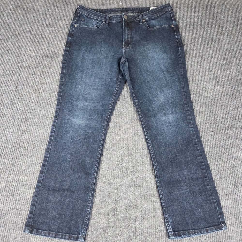 Buffalo David Bitton JACKSON-X Mens Jeans 36x30 Straight Stretch Dark Wash